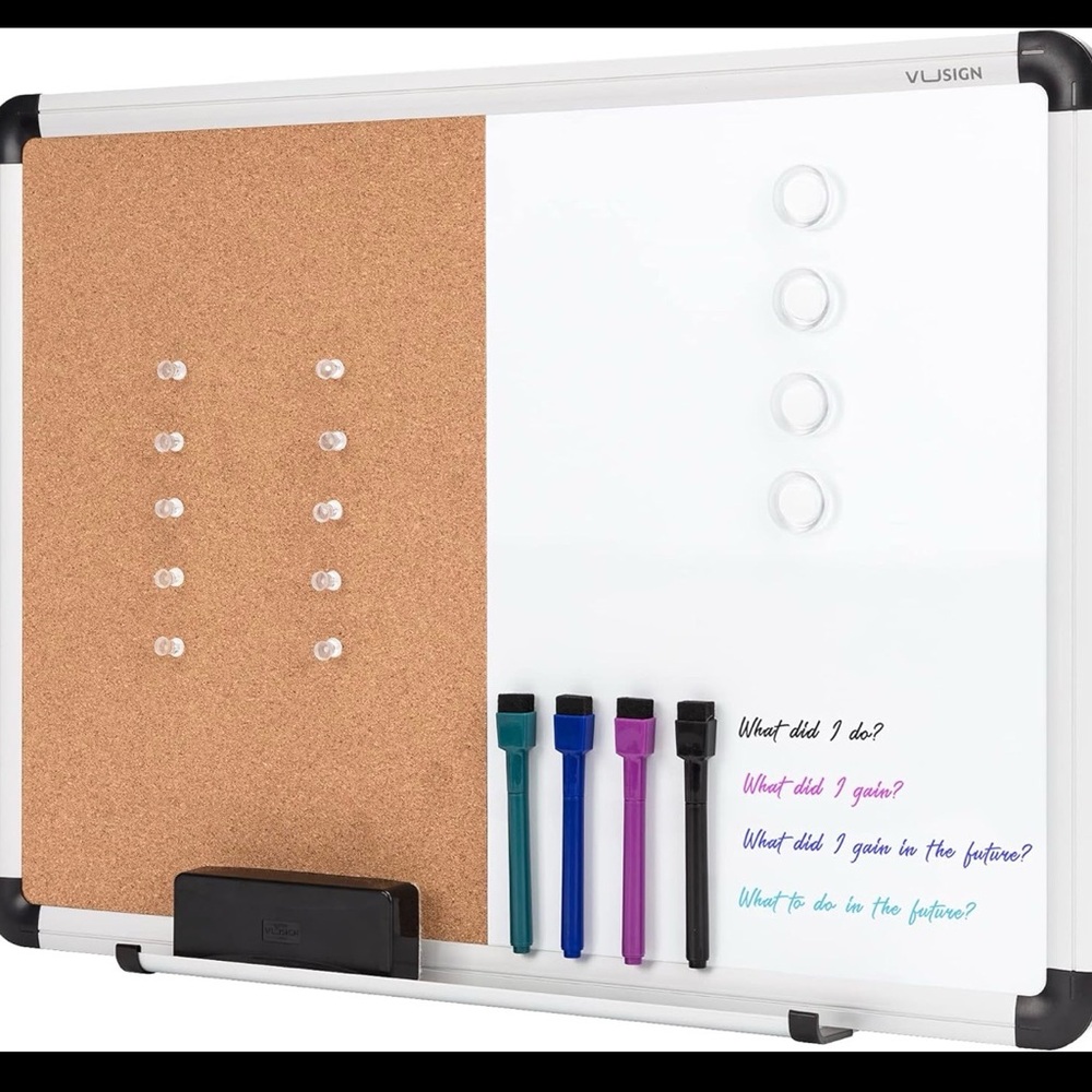 White and Cork Combo Board